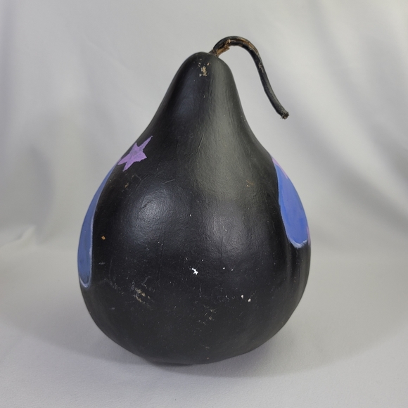 Handpainted Witch And Pumpkin Gourd - Halloween OOAK - Picture 9 of 12